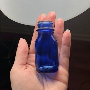 Cobalt blue vintage antique glass bottle